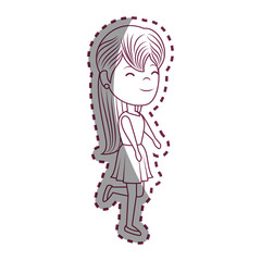 beautiful woman avatar character vector illustration design