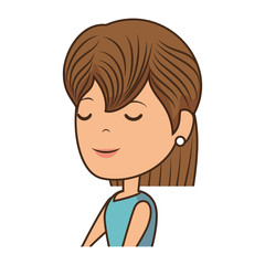 Obraz premium beautiful woman avatar character vector illustration design