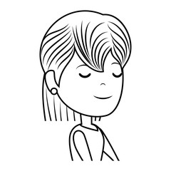 beautiful woman avatar character vector illustration design