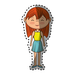 beautiful woman avatar character vector illustration design