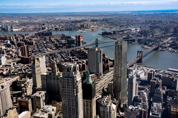 Obraz premium Trzy mosty na Manhattanie