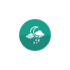 Circle icon - Weather overcast rainy