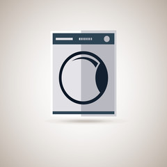 washin machine illustration, isolated and flat over degrade color