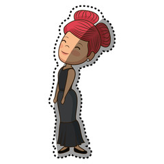 beautiful woman avatar character vector illustration design