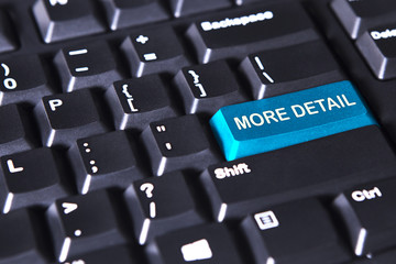 Blue button with text of more detail