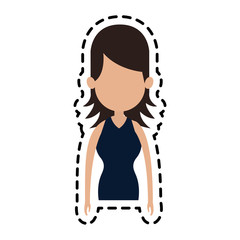 woman cartoon icon image vector illustration design