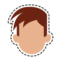 faceless head of man cartoon icon image vector illustration design