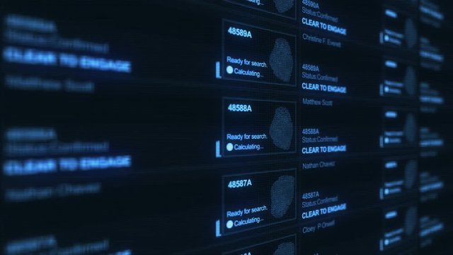 Government Fingerprint Database interface 