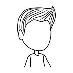 young man avatar character vector illustration design