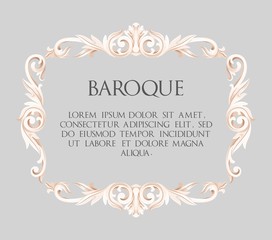 Vector baroque frame