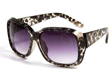 leopard sun glasses isolated on white background
