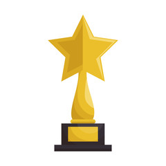 trophy award cinema icon vector illustration design
