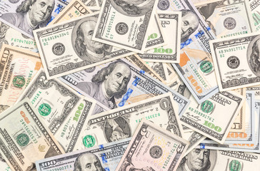 Background of american dollars.