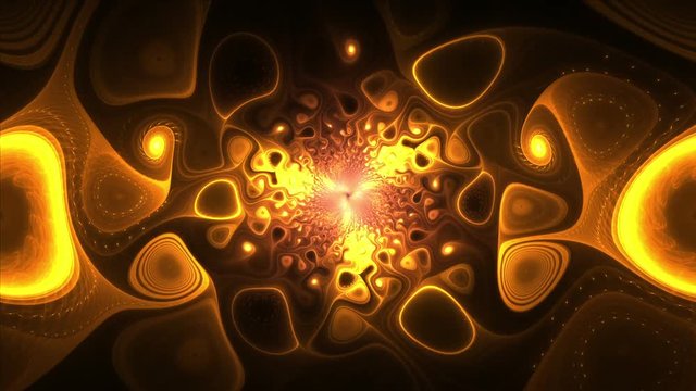 Rotating Abstract Golden Pattern  - Loop Fractal Abstract Animation