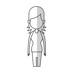 young woman cartoon icon over white background. vector illustration