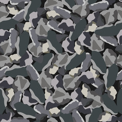 Seamless pattern crushed stone, vector