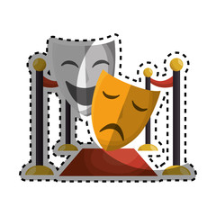 Fototapeta premium Movie entertainment set icons vector illustration design