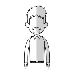 man cartoon icon over white background. vector illustration