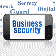 Security concept: Smartphone with Business Security on display