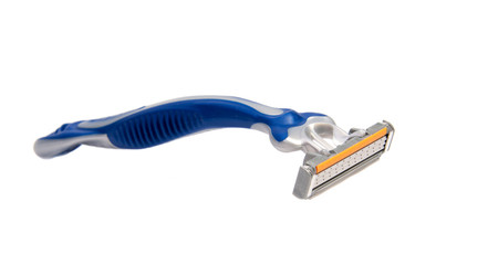 Obraz premium Use disposable shaving machine on white background