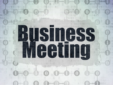 Finance concept: Business Meeting on Digital Data Paper background