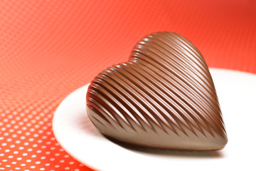 Chocolate striped heart