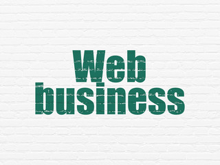 Web development concept: Web Business on wall background