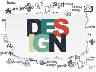 Naklejka premium Marketing concept: Design on Torn Paper background