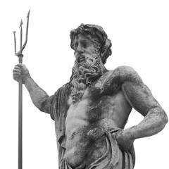 The ancient statue of god of seas and oceans Neptune (Poseidon)