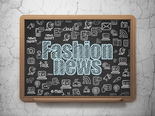 News concept: Fashion News on School board background