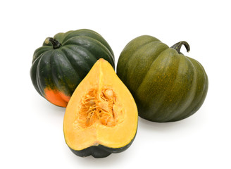 Fresh Acorn Squash Cutout Isolated On White Background