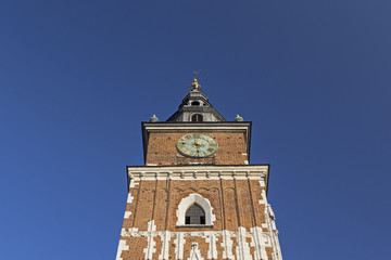 Tower of the old townhall in Krakow/ Poland
