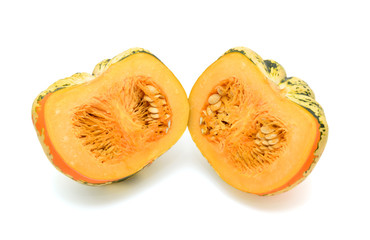 Fresh Pumpkin Cutout Isolated On White Background