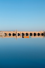 Varzaneh old bridge, Isfahan province, Iran