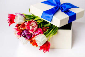 gift for woman with tulips