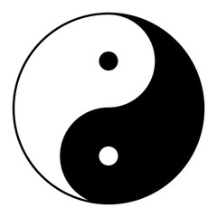 Ying yang symbol of harmony and balance - obrazy, fototapety, plakaty