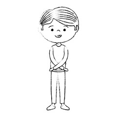 young man avatar character vector illustration design