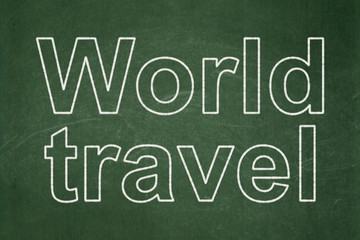 Obraz premium Travel concept: World Travel on chalkboard background