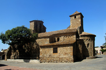 Fototapeta na wymiar Church of Sant Pere, Ullastret, Girona province, Catalonia, Spain