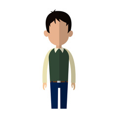 man cartoon icon over white background. colorful design. vector illustration