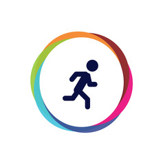 Fototapeta premium Abstract Multicolor App Button