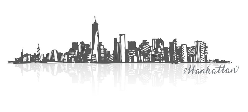 Sketch of Manhattan New York