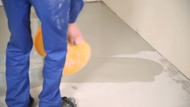 Fill the floor with a solution