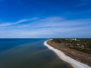 Aerial view of a Florida beach