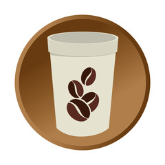 delicious coffee glass icon vector illustration design