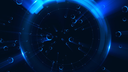 Abstract neon background. Shine swirling. Glowing spiral cover. .Bubbles elegant. Halo around. Power sparks data particle..Space tunnel. Glossy jellyfish. LED color ellipse. Glint glitter beam tech