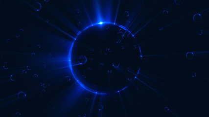 Abstract neon background. Shine swirling. Glowing spiral cover. .Bubbles elegant. Halo around. Power sparks data particle..Space tunnel. Glossy jellyfish. LED color ellipse. Glint glitter beam tech