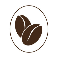 delicious coffee seeds icon vector illustration design