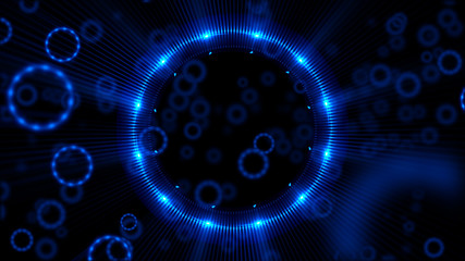 Abstract neon background. Shine swirling. Glowing spiral cover. .Bubbles elegant. Halo around. Power sparks data particle..Space tunnel. Glossy jellyfish. LED color ellipse. Glint glitter beam tech