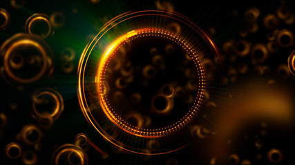 Abstract neon background. Shine swirling. Glowing spiral cover. .Bubbles elegant. Halo around. Power sparks data particle..Space tunnel. Glossy jellyfish. LED color ellipse. Glint glitter beam tech